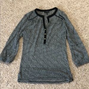 Black and white blouse